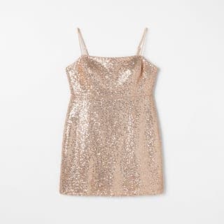 champagne sequin dress
