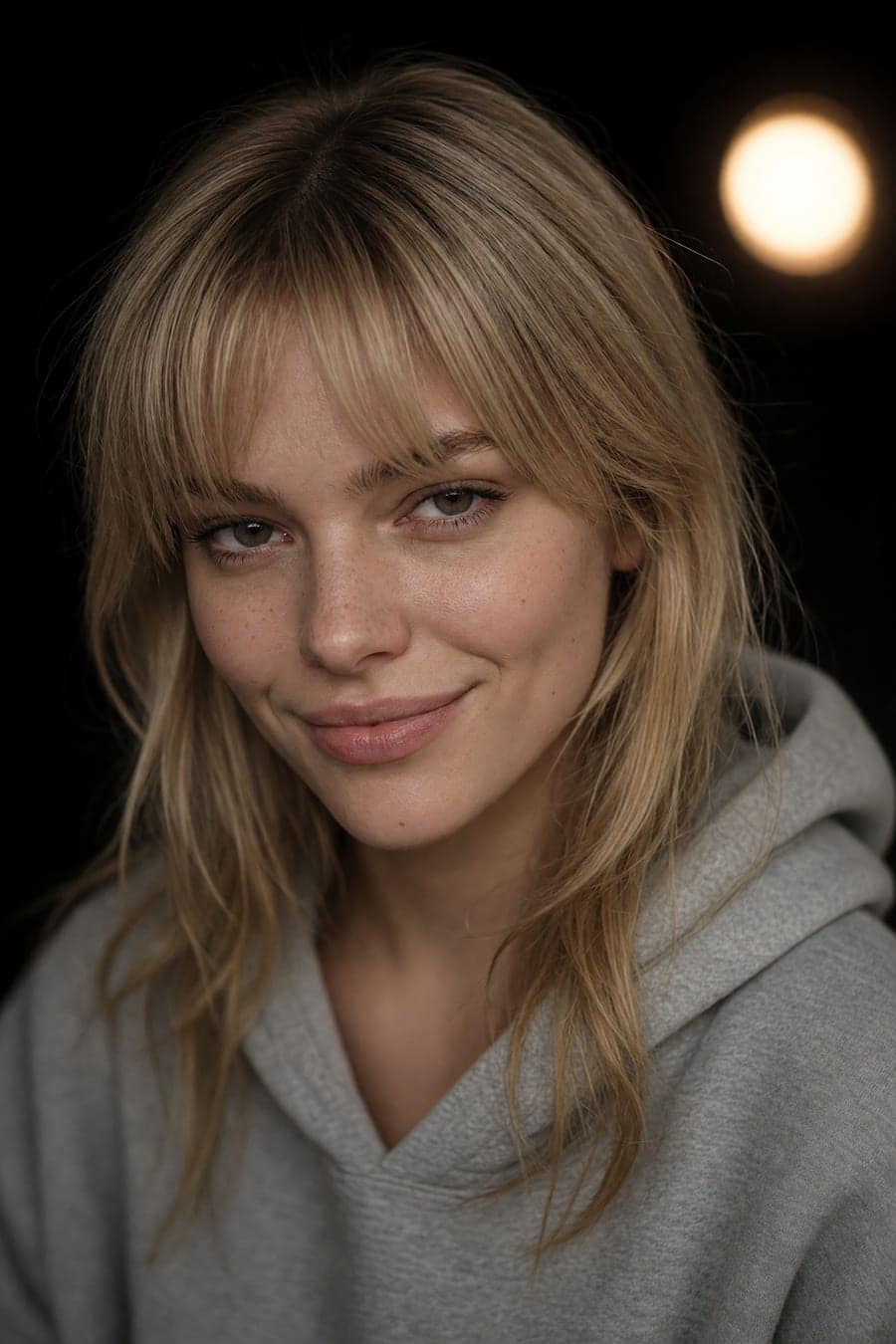 AI-generated close-up shot in a night out setting